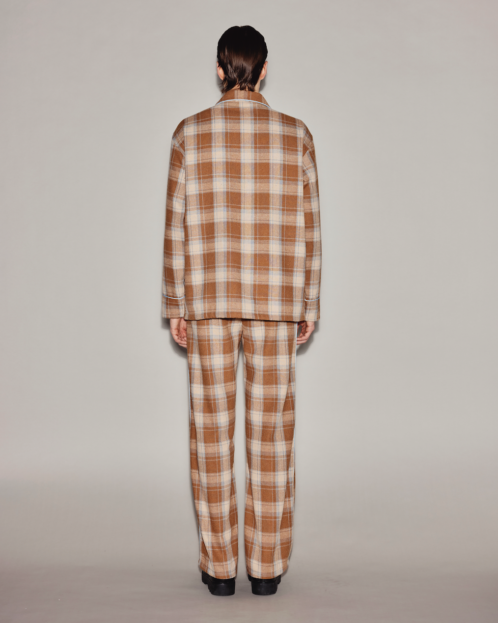 Anuruq BROWN PLAID PAJAMAS SHIRT