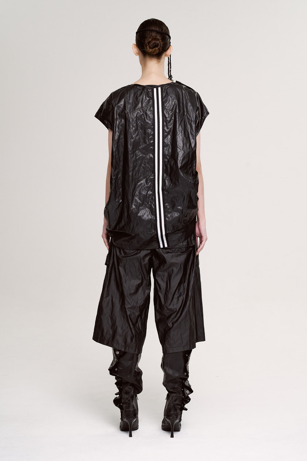 Pleated Pocket mid pants