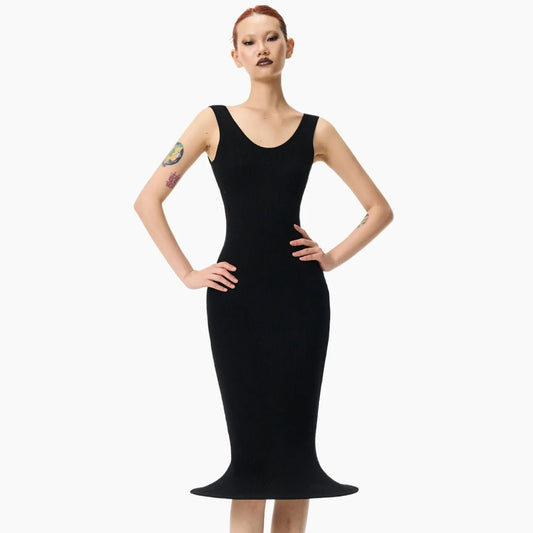 Bad Binch Tong Tong Siren Mermaid Hoop Dress Black