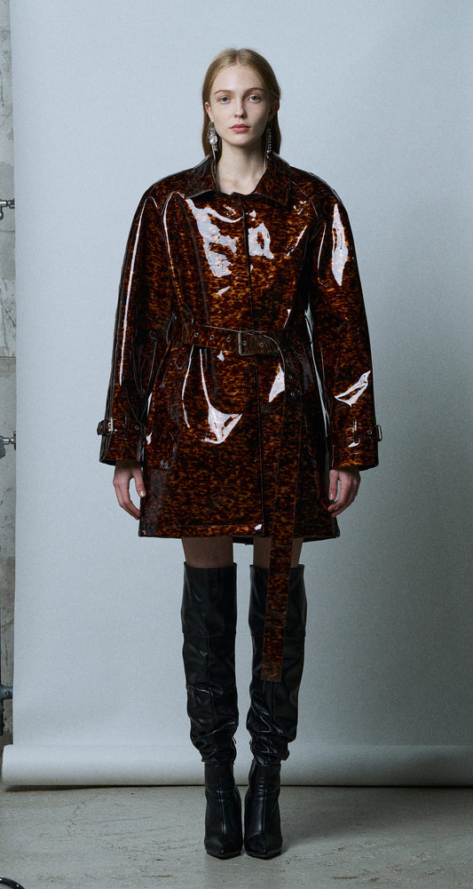 Hannah Shin GLASS LEOPARD SAFARI JACKET