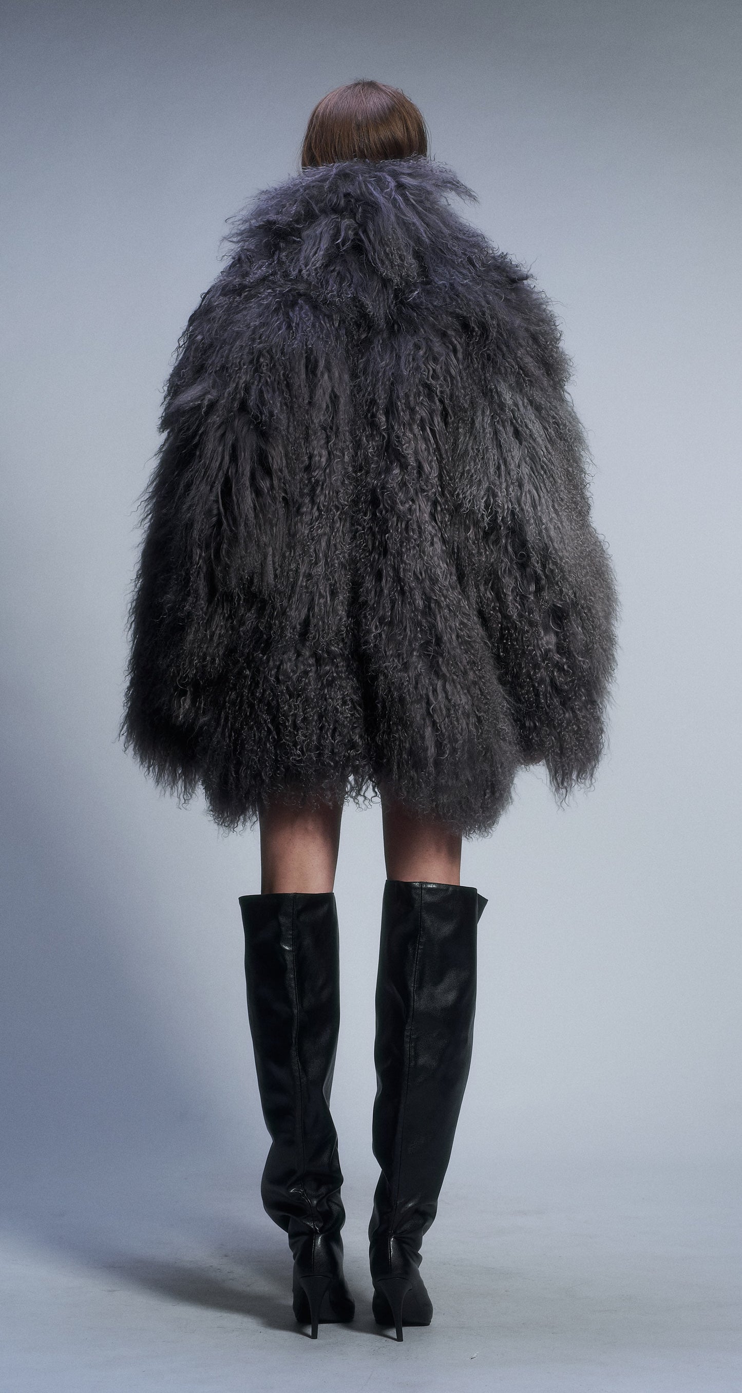 Hannah ShinMongolian Faux Fur Oversized Statement Coat