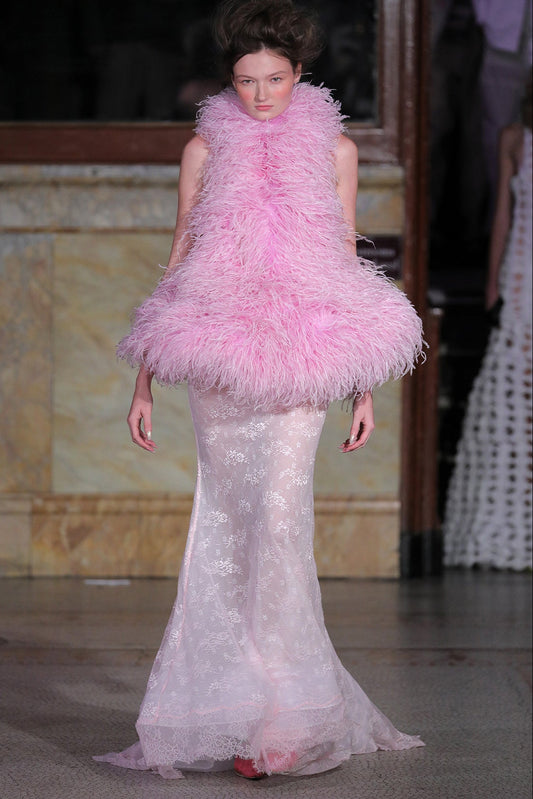 Landmee new SS2027 Runway Ostrich gown