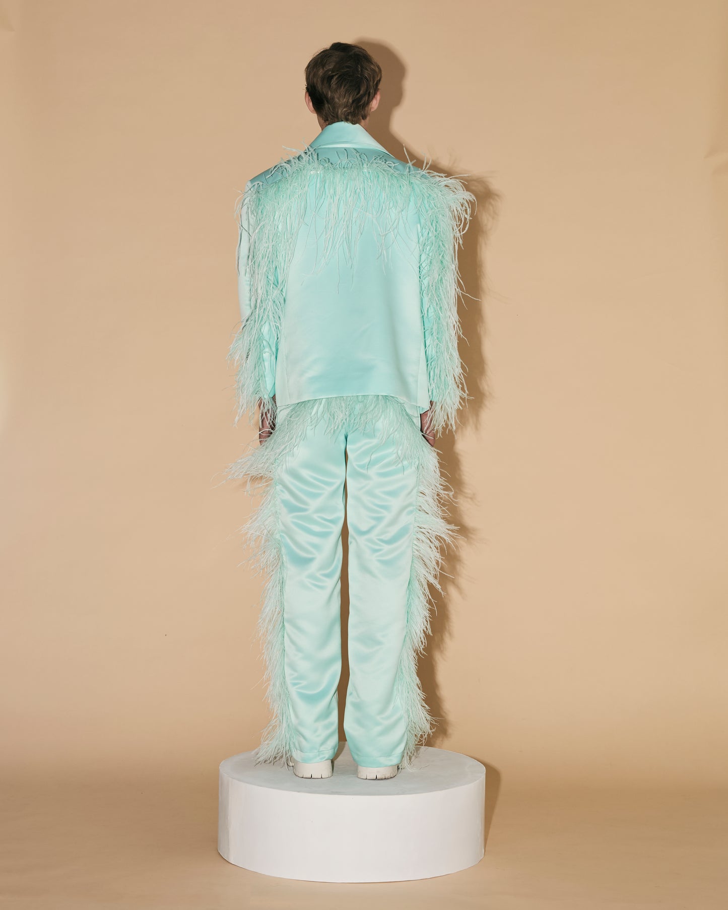 Anuruq MINT OSTRIC FEATHER JACKET