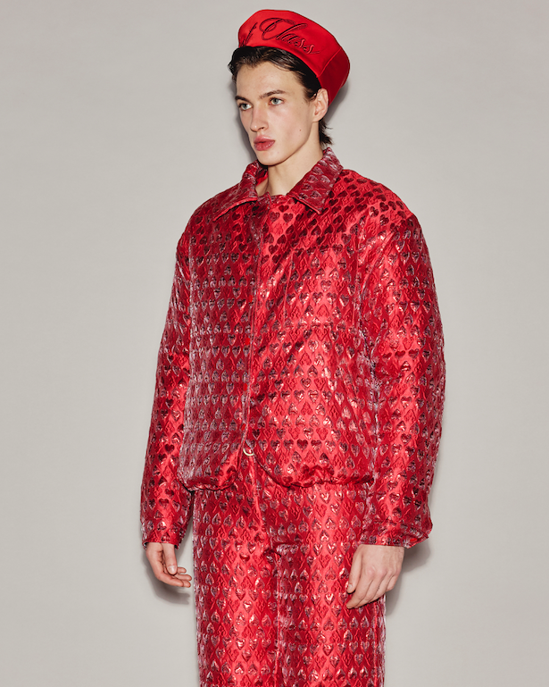 Anuruq RED HEART PUFFER JACKET